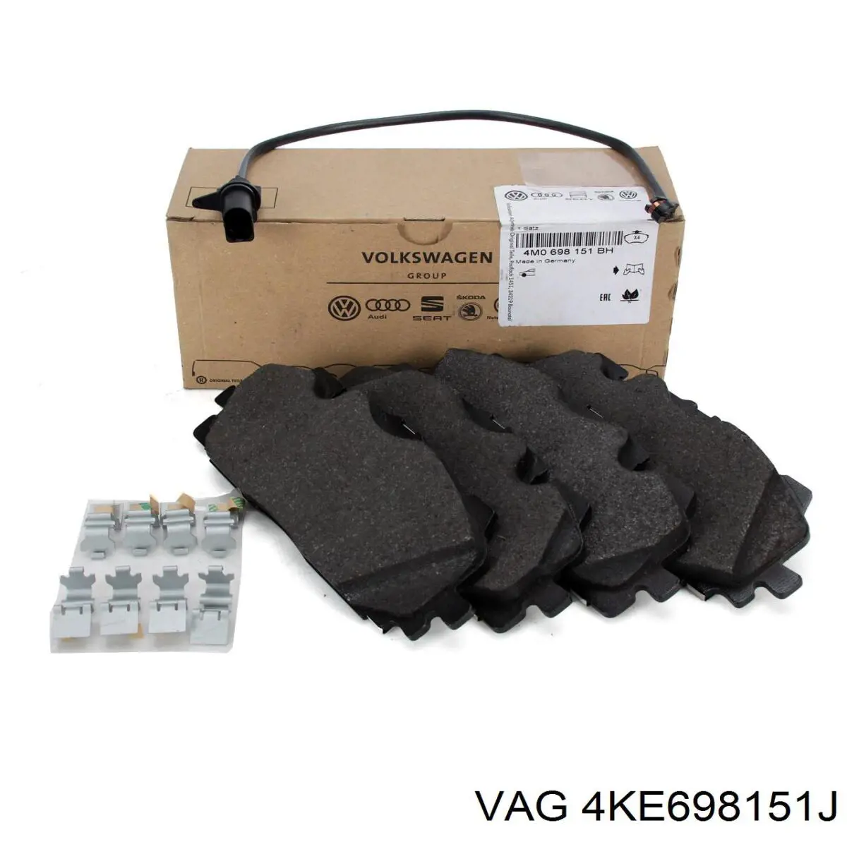 4KE698151J VAG Sapatas do freio dianteiras de disco