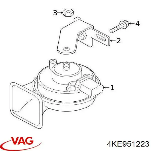 4KE951223 VAG Sinal sonoro (cláxon)