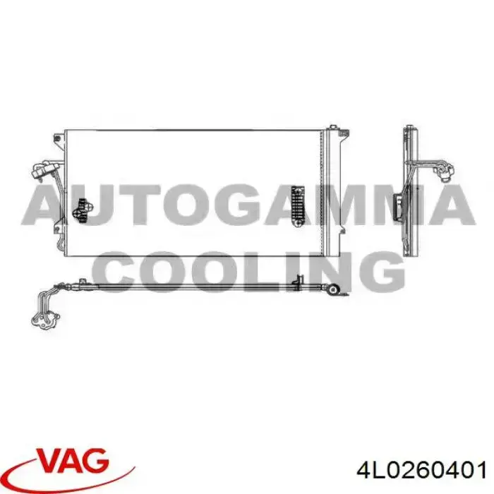 4L0260401 VAG Radiador de aparelho de ar condicionado