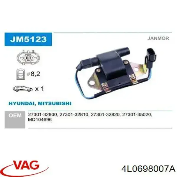 4L0698007A VAG Compressor de bombeio pneumático (de amortecedores)