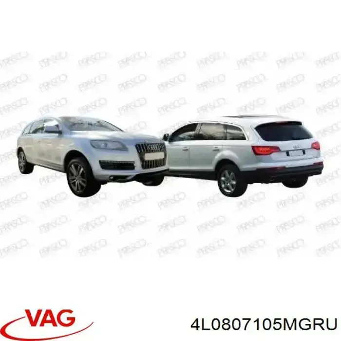 4L0807105MGRU VAG Pára-choque dianteiro