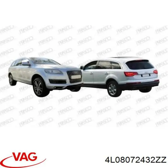 Moldura esquerda do pára-choque dianteiro VAG 4L08072432ZZ preço, a partir de 26,50 USD