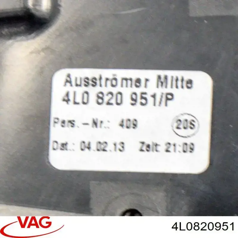 4L0820951 VAG Grelha de ventilação de salão no "painel de instrumentos"