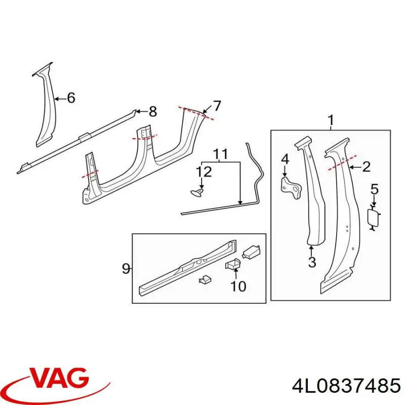  VAG 4L0837485 preço, a partir de 3,78 USD