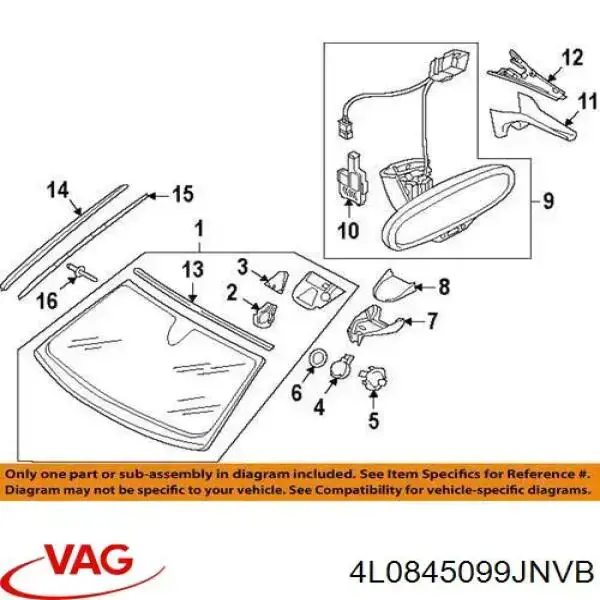 Pára-brisas VAG 4L0845099JNVB preço, a partir de 473,31 USD