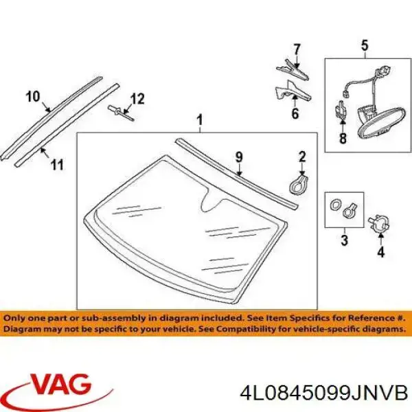 Compre 4L0845099JNVB VAG Pára-brisas