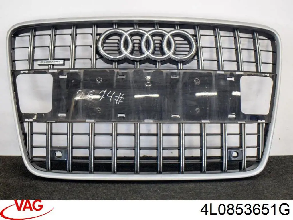 Grelha do radiador VAG 4L0853651G preço, a partir de 257,57 USD