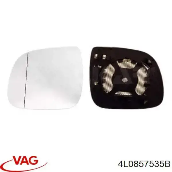 4L0857535B VAG Elemento espelhado do espelho de retrovisão esquerdo