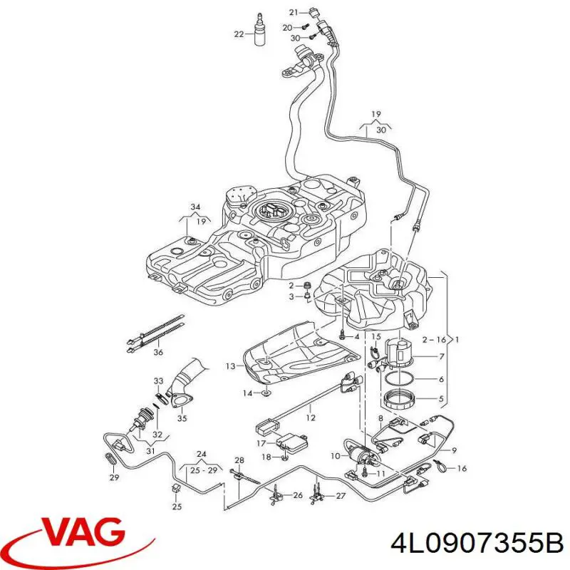 4L0907355B VAG Unidade de controlo AD BLUE