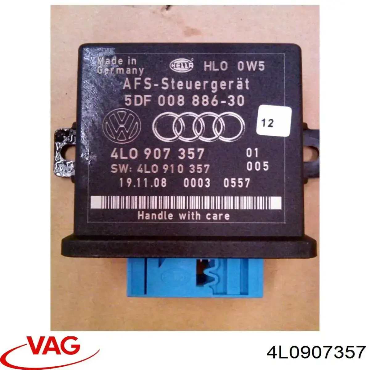 4L0907357 VAG Módulo de direção (Centralina eletrônica) das luzes