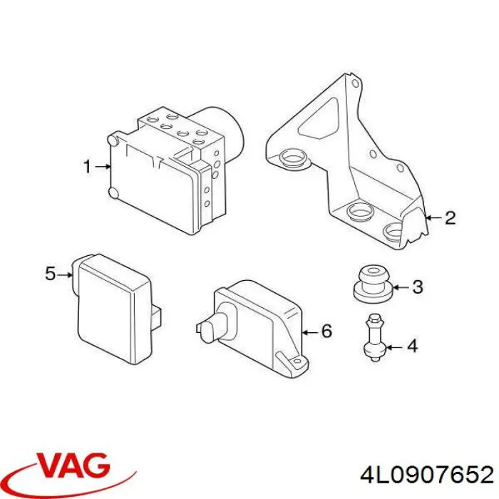 4L0907652 VAG Sensor de aceleração transversal (ESP)
