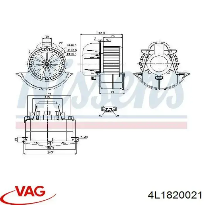 Motor de ventilador de forno (de aquecedor de salão) VAG 4L1820021 preço, a partir de 93,11 USD