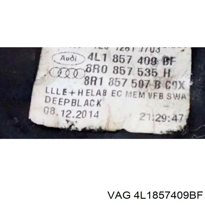 Espelho de retrovisão esquerdo VAG 4L1857409BF preço, a partir de 504,98 USD