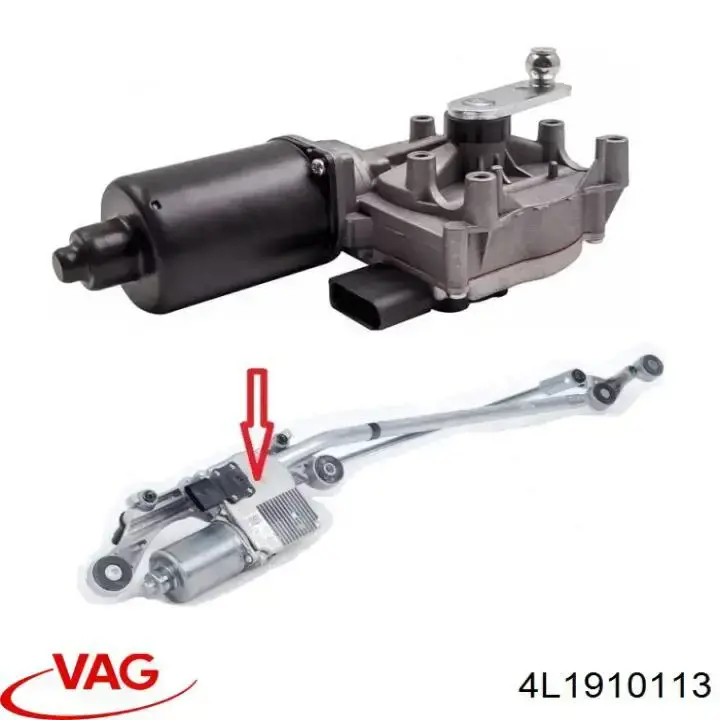4L1910113 VAG Motor de limpador pára-brisas do pára-brisas