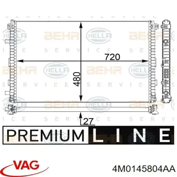 Radiador de esfriamento de motor adicional VAG 4M0145804AA preço, a partir de 149,46 USD