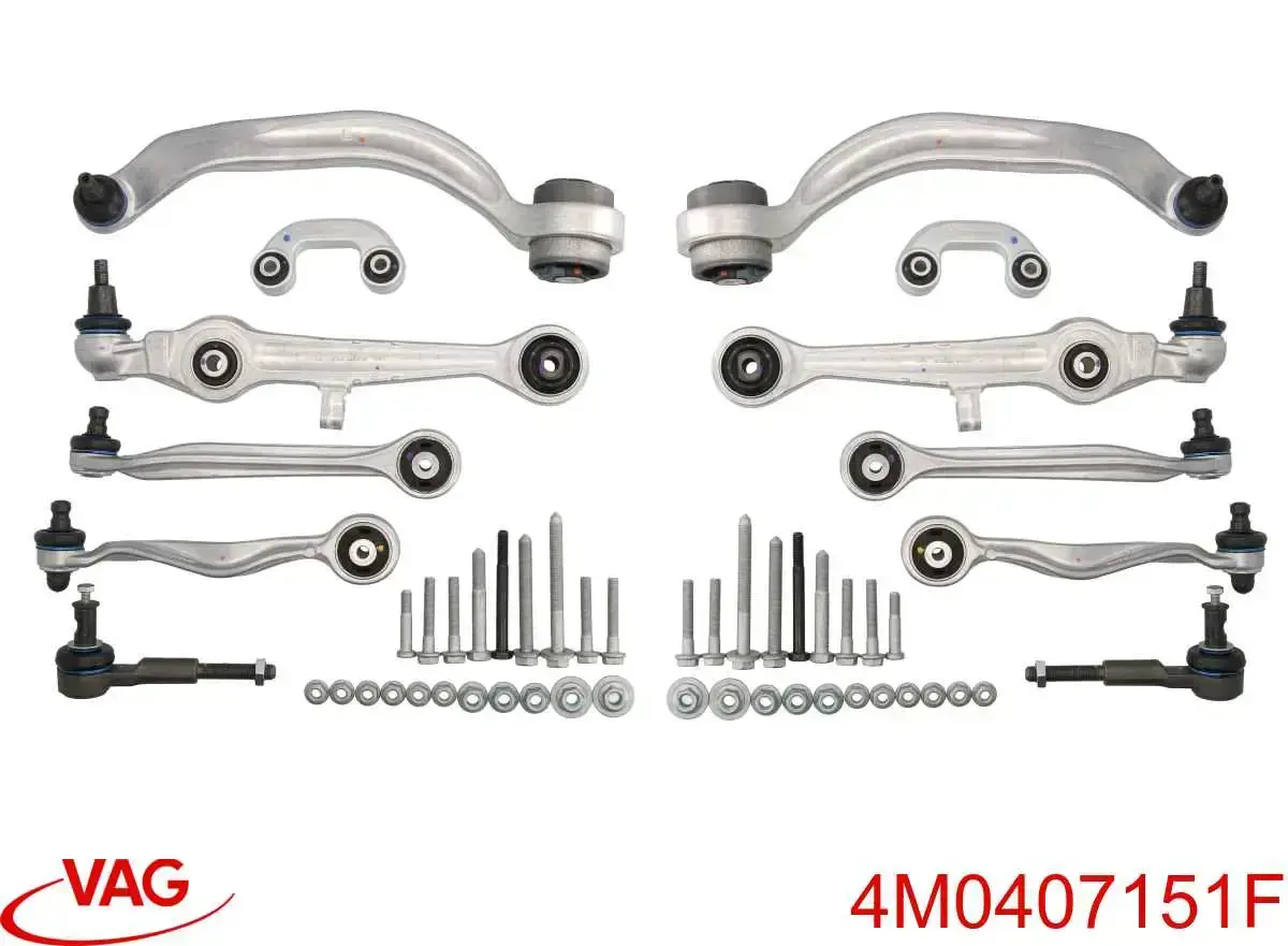 4M0407151F VAG Braço oscilante inferior esquerdo de suspensão dianteira