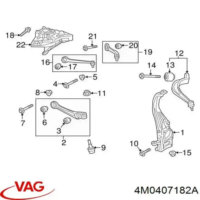 Bloco silencioso dianteiro do braço oscilante inferior Bentley 4M0407182 preço, a partir de 9,14 USD