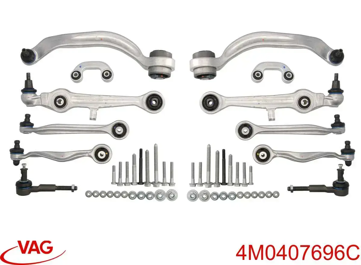 4M0407696C VAG Braço oscilante inferior direito de suspensão dianteira