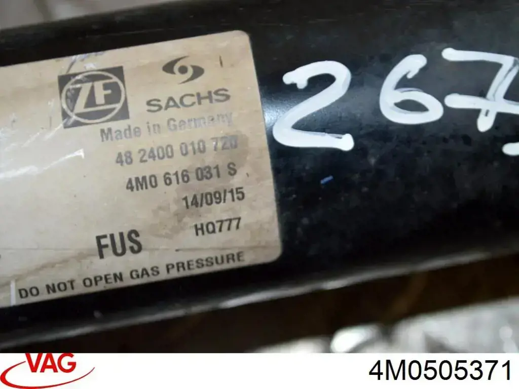 4M0505371 VAG Braço oscilante superior esquerdo de suspensão traseira