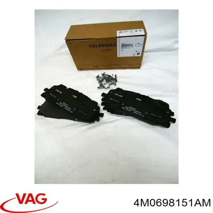 4M0698151AM VAG Sapatas do freio dianteiras de disco