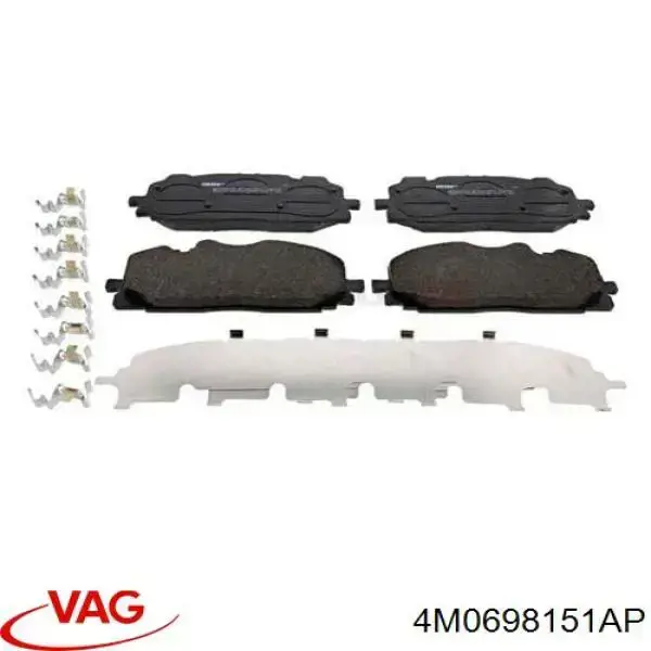 Sapatas do freio dianteiras de disco VAG 4M0698151AP preço, a partir de 54,87 USD