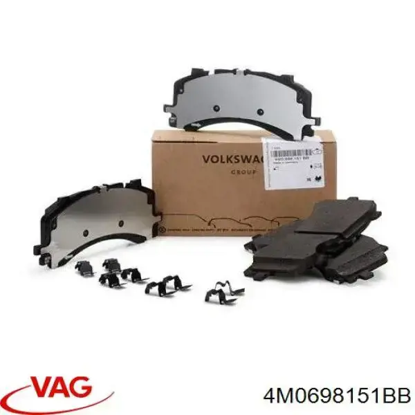 4M0698151BB VAG Sapatas do freio dianteiras de disco