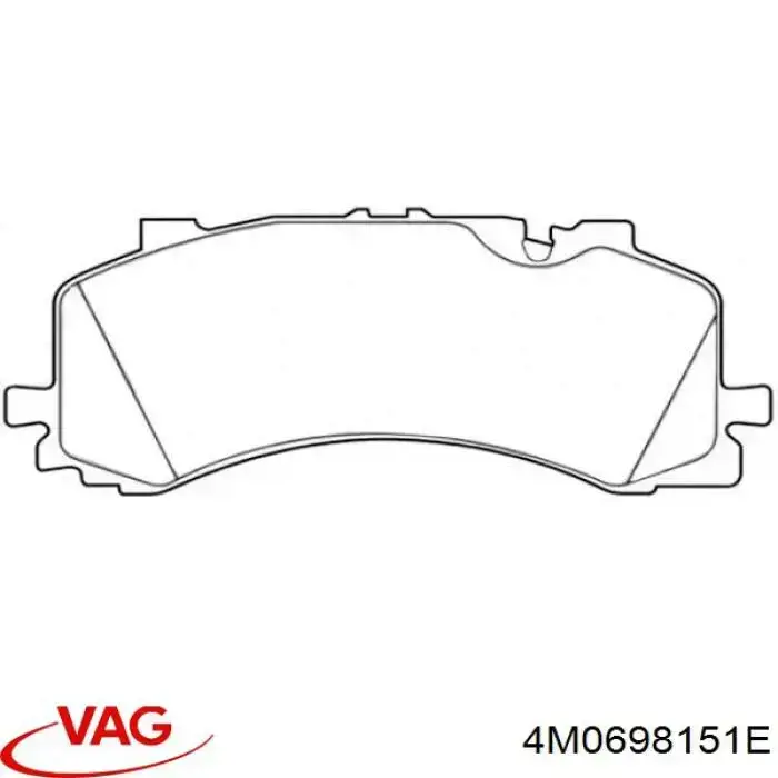 4M0698151E VAG Sapatas do freio dianteiras de disco