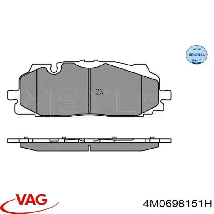 Sapatas do freio dianteiras de disco VAG 4M0698151H preço, a partir de 32,88 USD