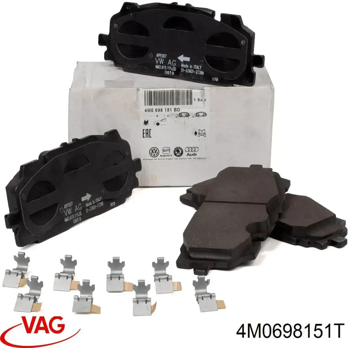 Sapatas do freio dianteiras de disco VAG 4M0698151T preço, a partir de 50,92 USD