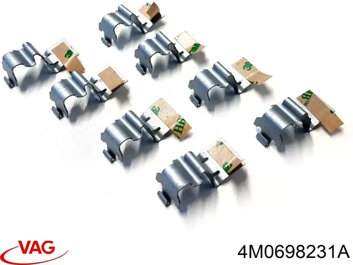 Kit de molas de fixação de sapatas de disco dianteiras VAG 4M0698231A preço, a partir de 19,93 USD