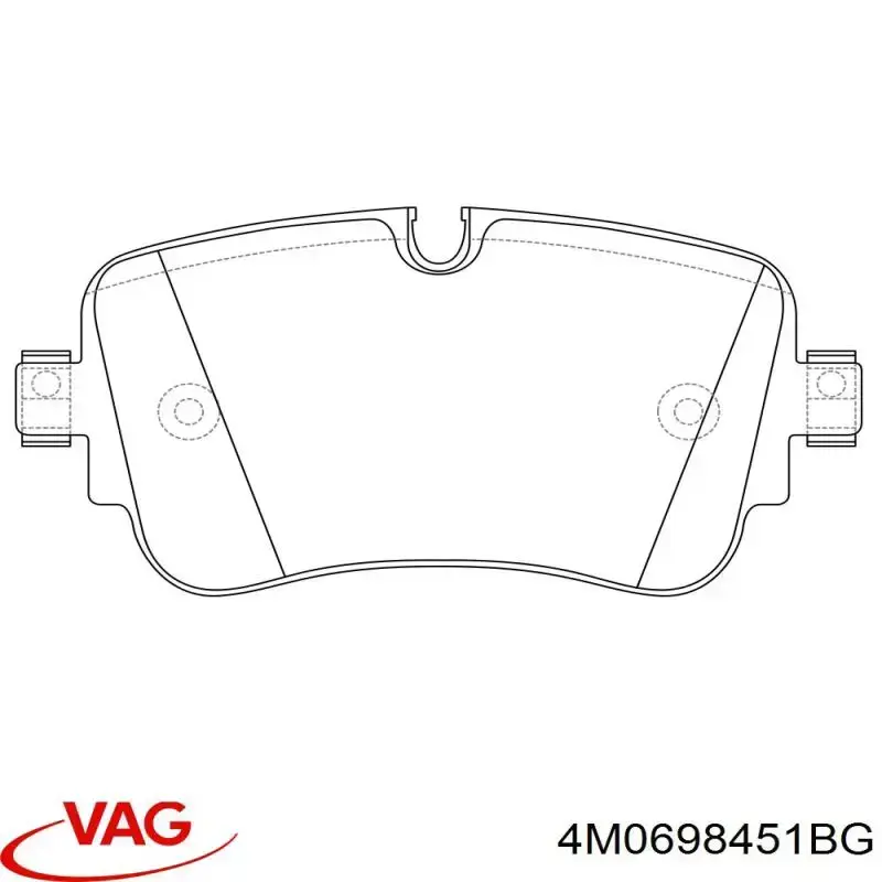 Sapatas do freio traseiras de disco VAG 4M0698451BG preço, a partir de 40,09 USD