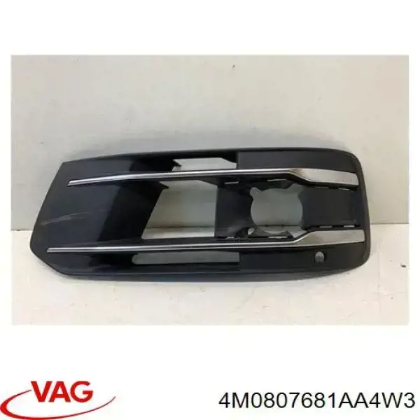 4M0807681AA4W3 VAG Grelha esquerda do pára-choque dianteiro