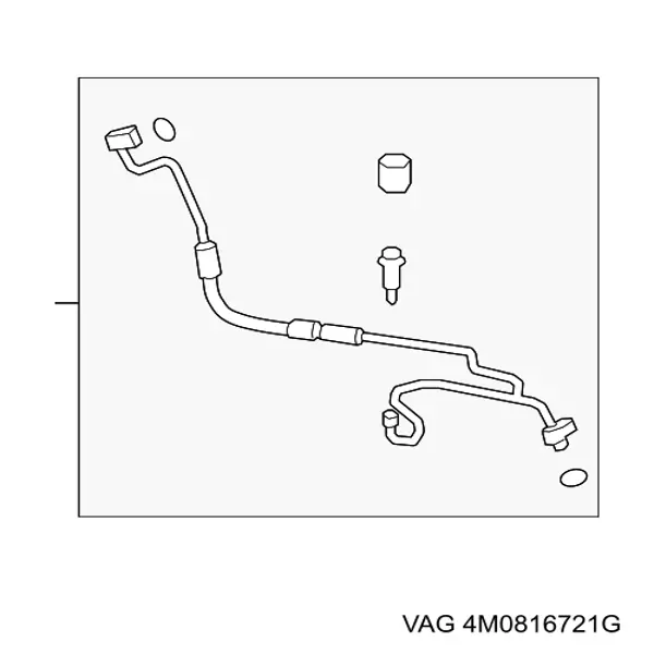 Compre 4M0816721G VAG Mangueira de aparelho de ar condicionado, desde o compressor até o radiador