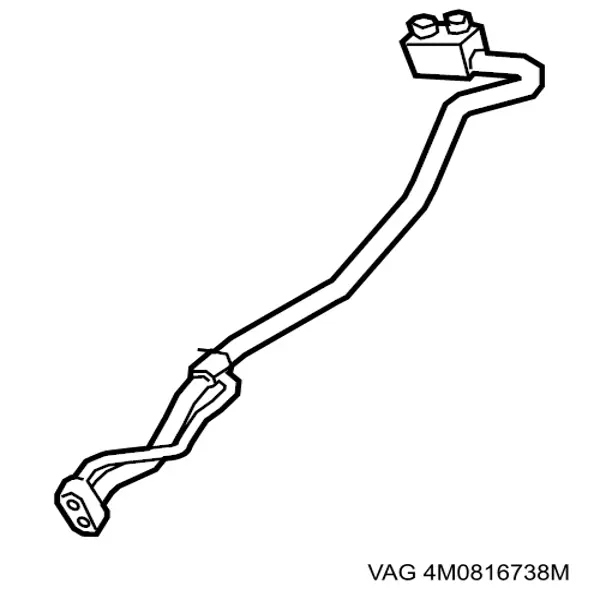 4M0816738M VAG Mangueira de aparelho de ar condicionado, desde o radiador até o vaporizador