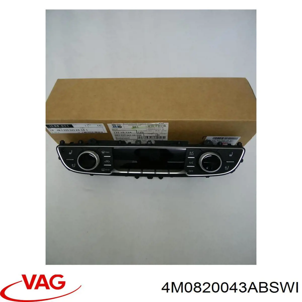 4M0820043ESWI VAG Unidade de controlo dos modos de aquecimento/condicionamento