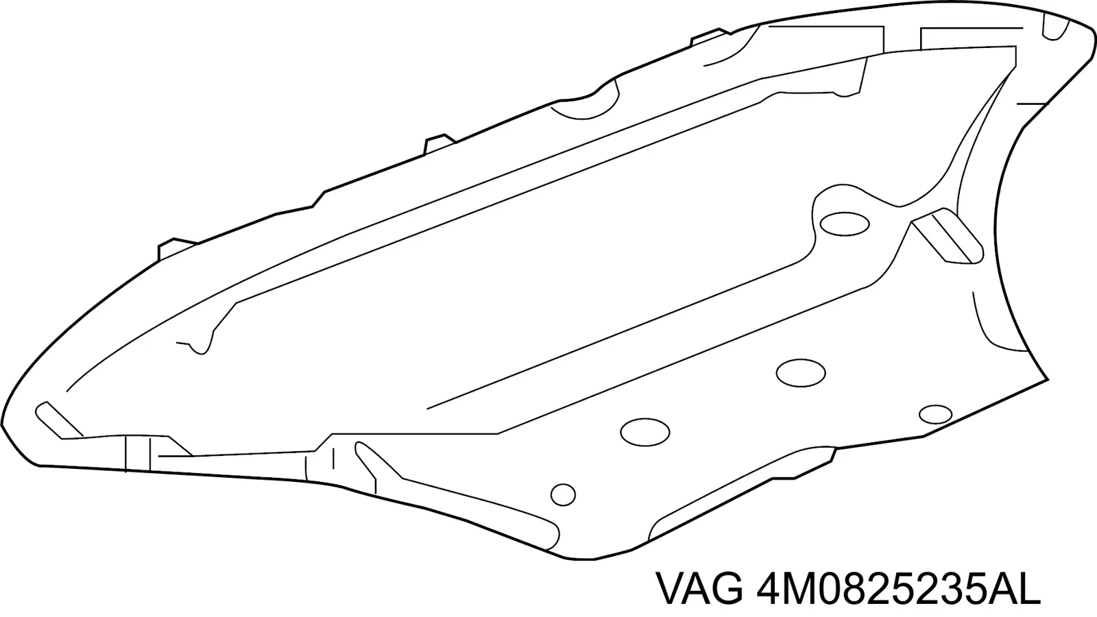 4M0825235AL VAG Proteção de motor, de panela (da seção de motor)