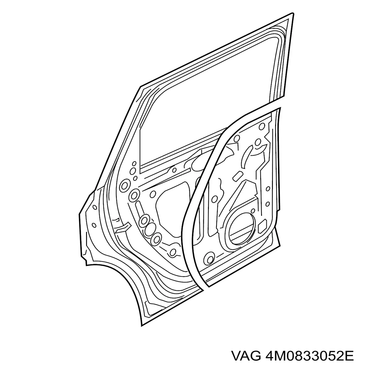 Porta traseira direita VAG 4M0833052E preço, a partir de 842,53 USD