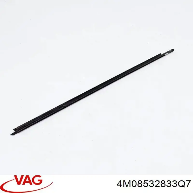 4M08532833Q7 VAG Moldura de vidro deslizante da porta dianteira esquerda