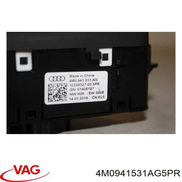 Compre 4M0941531AN5PR VAG Comutador das luzes no "painel de instrumentos"
