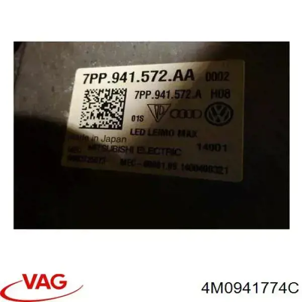 Luz direita VAG 4M0941774C preço, a partir de 1445,96 USD