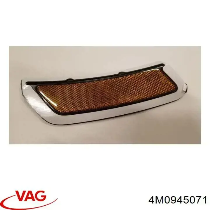 Retrorrefletor (refletor) do pára-choque dianteiro esquerdo VAG 4M0945071 preço, a partir de 46,52 USD
