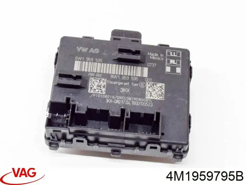 8W1959395 VAG Módulo de conforto da porta traseira