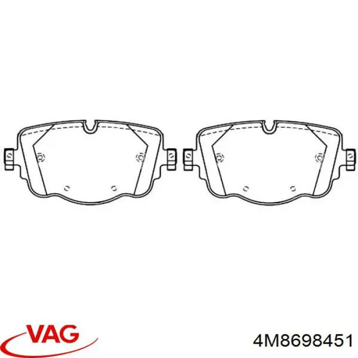 Sapatas do freio traseiras de disco VAG 4M8698451 preço, a partir de 55,43 USD