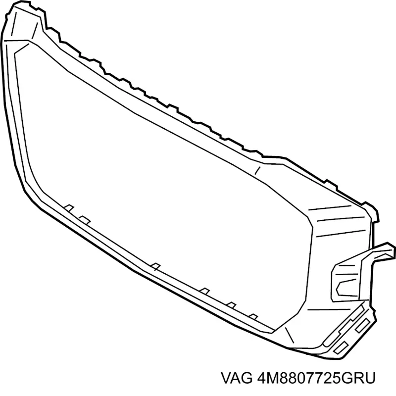 4M8807725GRU VAG Placa sobreposta inferior de grelha do radiador