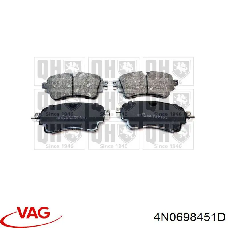 Compre 4N0698451D VAG Sapatas do freio traseiras de disco