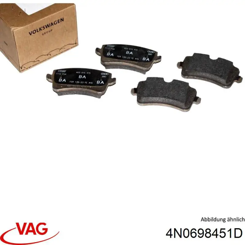 Sapatas do freio traseiras de disco VAG 4N0698451D preço, a partir de 49,25 USD