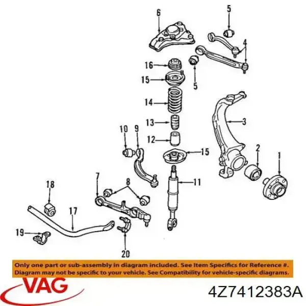  VAG 4Z7412383A preço, a partir de  USD