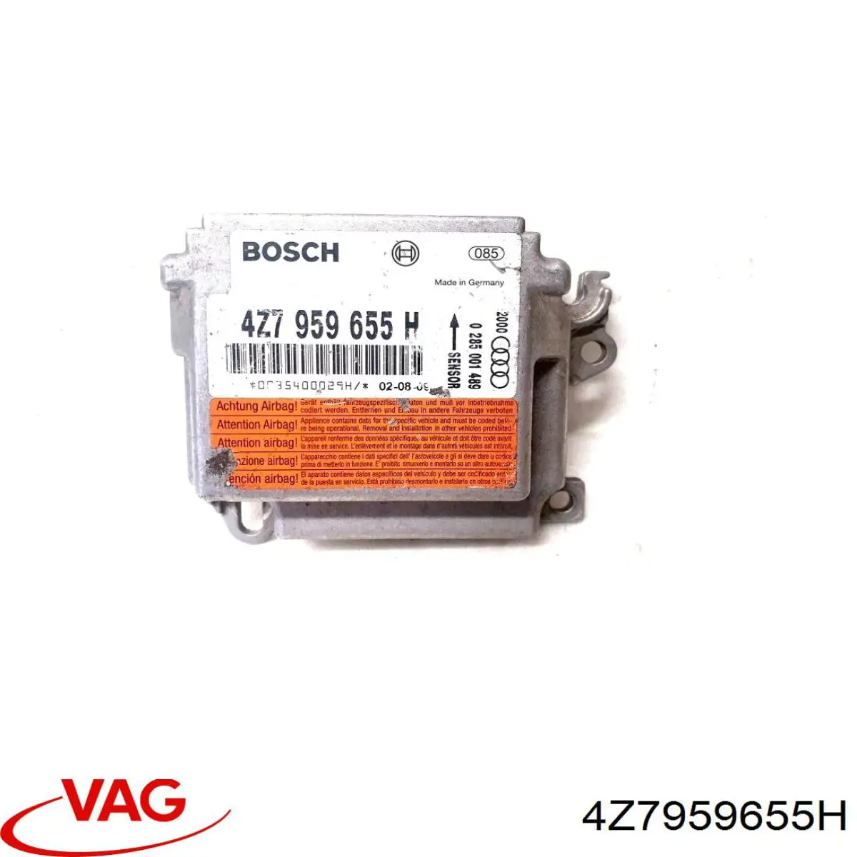4Z7959655H VAG Módulo processador de controlo da bolsa de ar (Centralina eletrônica AIRBAG)