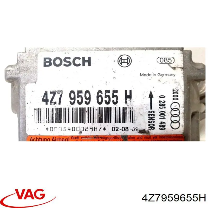 Módulo processador de controlo da bolsa de ar (Centralina eletrônica AIRBAG) VAG 4Z7959655H preço, a partir de 103,86 USD
