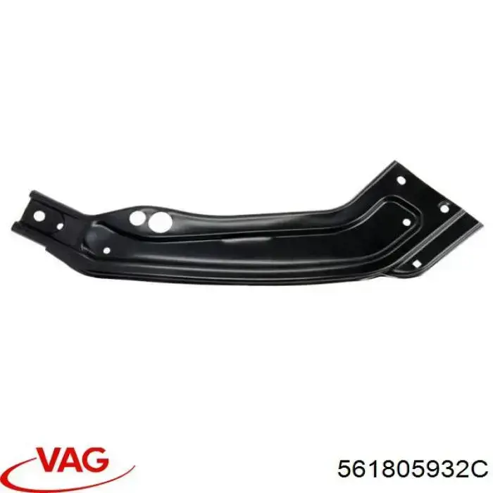 561805932C VAG Suporte direito do radiador (painel de montagem de fixação das luzes)